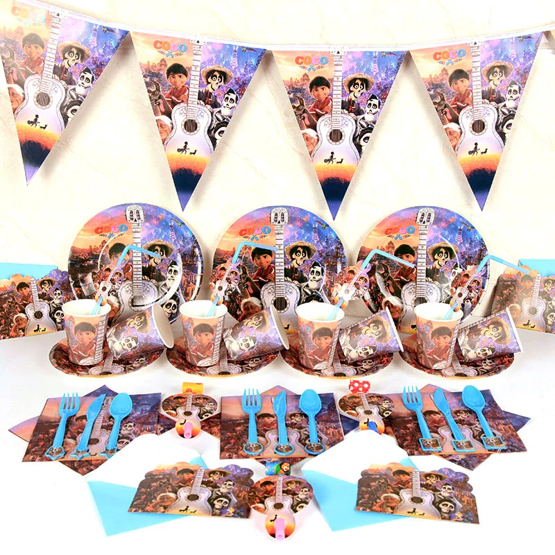 Coco Hot Movie Party Supplies 152pcs For 12kids Birthday Party