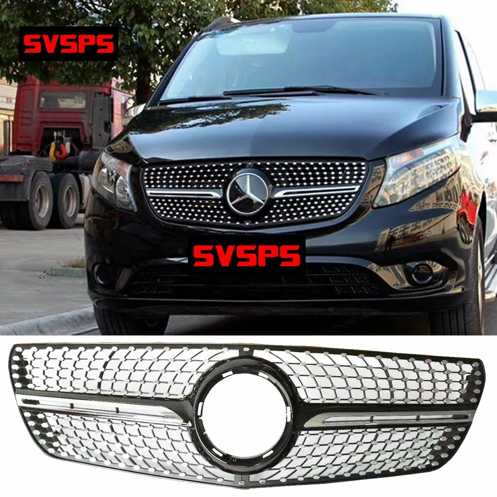 Car Styling Tuning Front Middle Star Diamonds style Grille Grill For