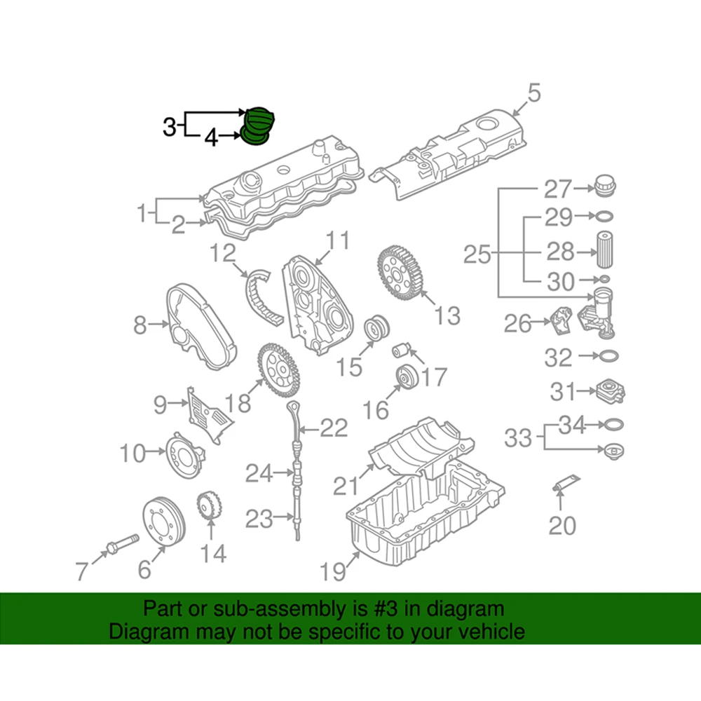 Для VW Audi A4 A6 A8 S4 S6 TT Volkswagen Beetle Passat Golf Jetta маслоналивная крышка двигателя 06B103485C