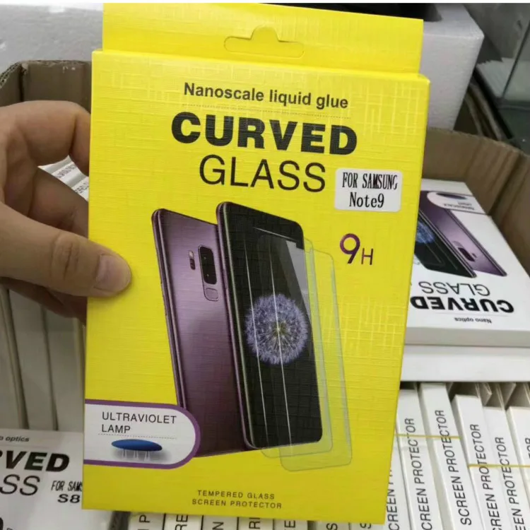 Screen Protector Tempered Glass For Samsung Galaxy S10 S9 S8 Plus Note9 Note8 S7 S6edge 3D Curved Liquid Glass Film Wtih Tool-Ki