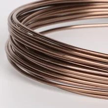 Fio de alumínio marrom macio 1/1.5/2/2. fio miçangas para pulseira colar, 5/5mm jóias fazendo diy jóias acessórios de artesanato