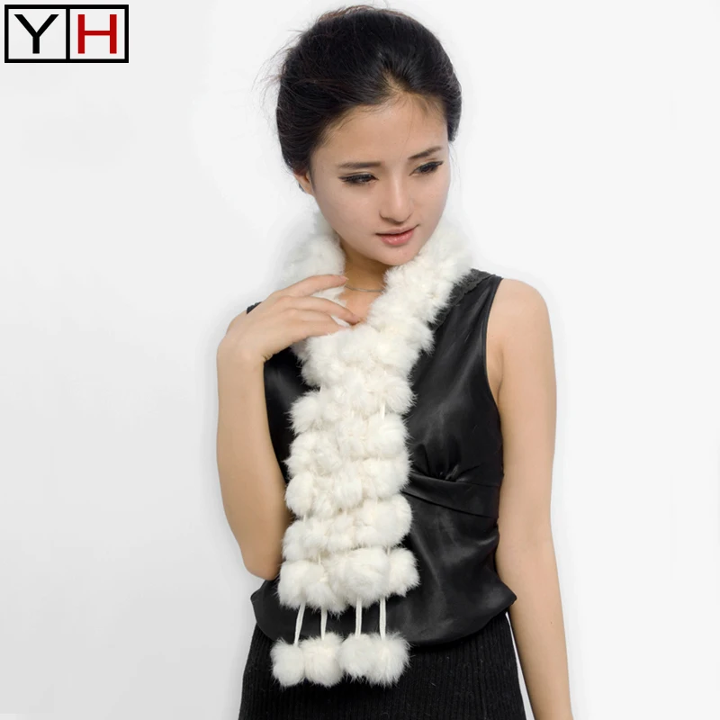 

women scarf 100% real rabbit fur scarves lady casual winter spring autumn muffler natural fur neckerchief warm gift wholesale