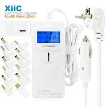 XiiC lcd 90 Вт универсальный адаптер для ноутбука подходит для дома 100-240 В и автомобиля 10-16 в блок питания для ноутбука с USB для зарядки телефона и камеры