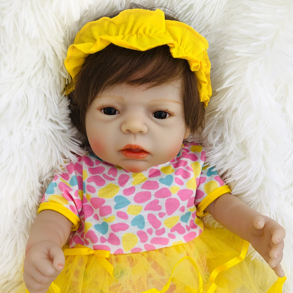 OtardDoll 22 дюймов Reborn baby doll 55 см полностью силиконовые реалистичные куклы-реборн Bonecas милая девочка для подарка на день рождения