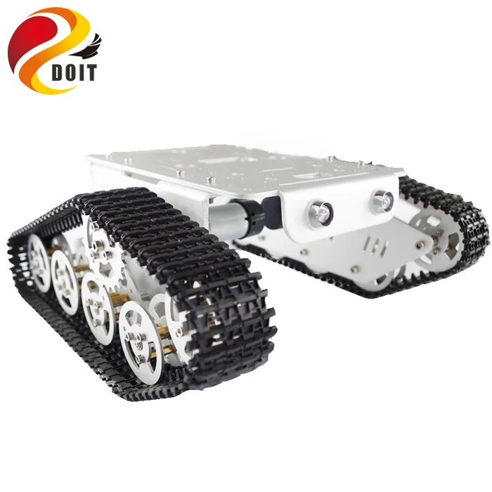 

T300 Aluminum Alloy Metal Robot Tracked Tank Chassis Track Caterpillar Car Frame Platform Crawler Pedrail DIY RC Toy UNO