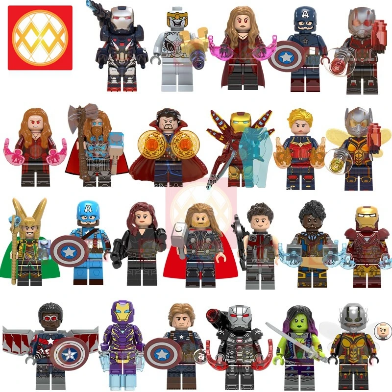 

Single Thor Loki Iron Man Pepper Captain America Ant Man Gamora Scarlet Witch Wasp Building Blocks Toys For Children Friend