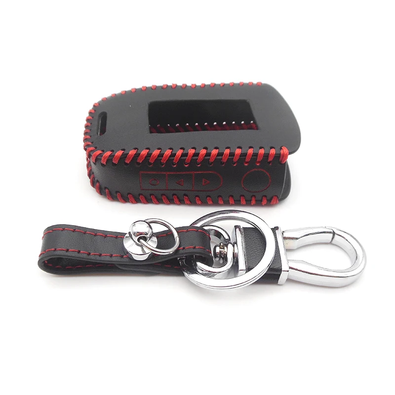 

A92 Case Keychain Genuine Leather Cover For StarLine A92 A94 A62 A64 A95 LCD Remote hand-made style