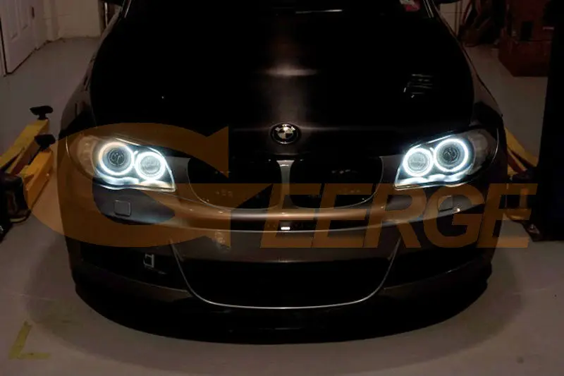 Для хэтчбеков BMW серий 1 E81 E82 E87 E88 2004-2012 ксенон превосходное led Ангельские глазки ультра яркий 3528 SMD led Ангельские глазки комплект DRL