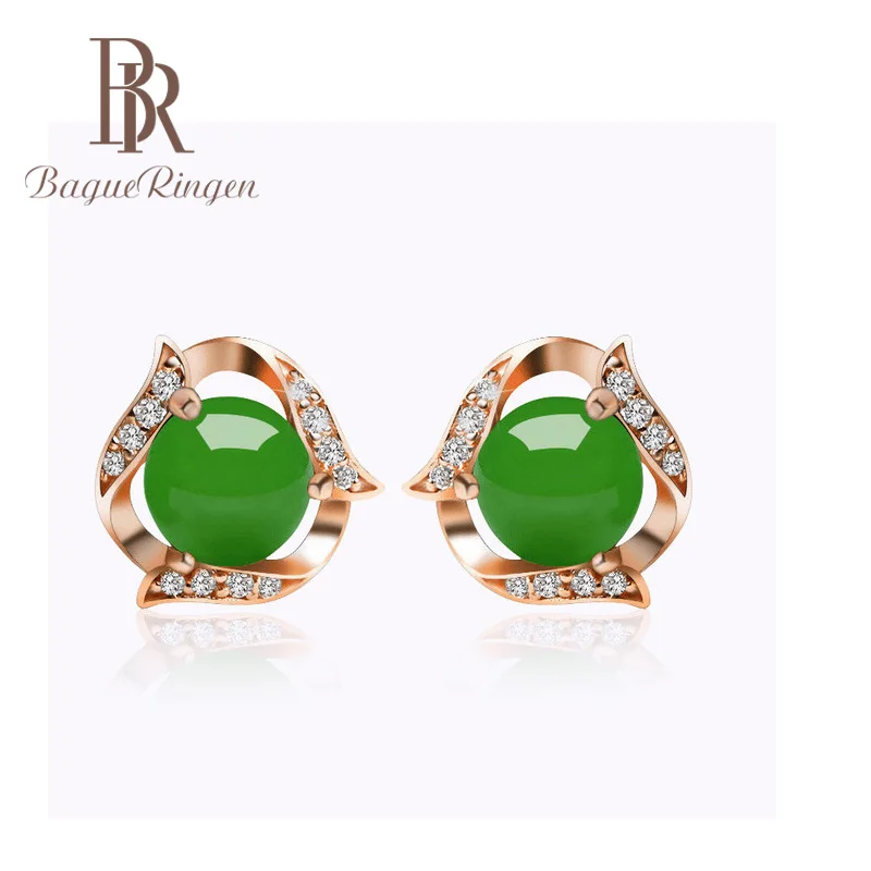 

Begua Ringen New Arrival Fashion Silver 925 Jewelry With Green Created Emerald Earrings For Women Top Quality For Wholesale