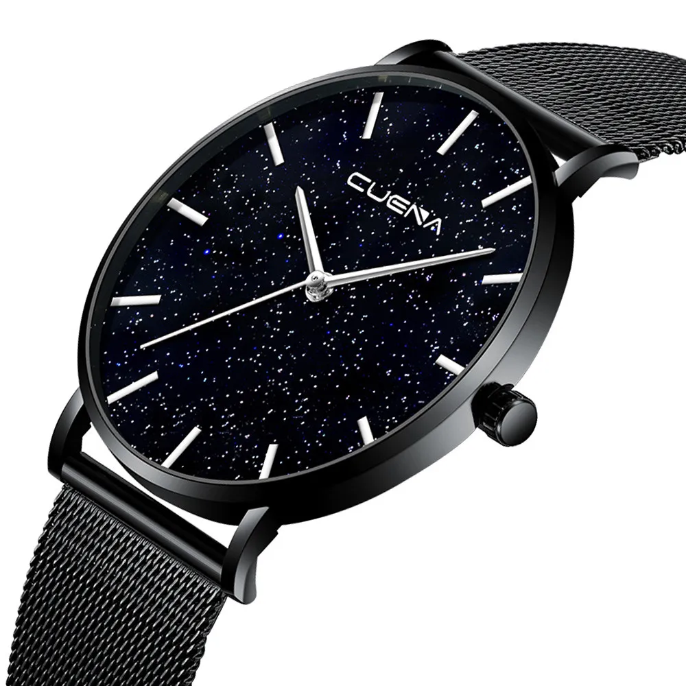 Модные женские часы с сетчатым ремешком из нержавеющей стали, Аналоговые кварцевые наручные часы, браслет, простой стиль, дизайнерские часы-браслет Q