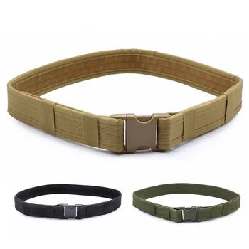 

CQC 1.5" Outdoor Men's Heavy Duty Tactical Belt Buckle Molle Military Aisoft Combat Hunting Accessories Waist Belt