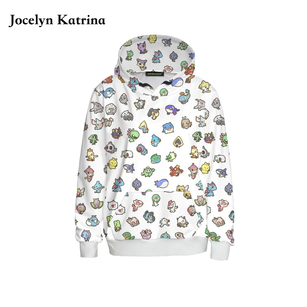 

Jocelyn Katrina Autumn and winter new pokemon original European and American hooded sweater women long-sleeved sweatshirt
