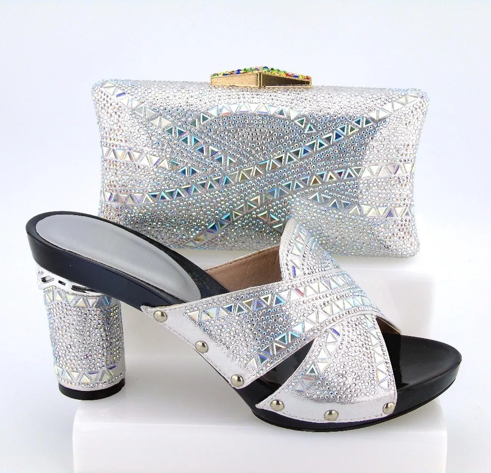 TH221-6-Silver-High-Quality-African-Wedding-Bride-Shoes-And-Bag-Set ...