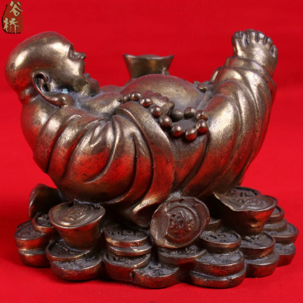 

Bronze sculpture, fortune smiling buddha crafts buddha maitreya lucky maitreya bronze sculpture, decoration