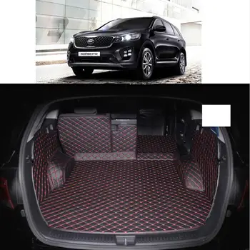 

fiber leather car trunk mat for kia sorento 2015 2016 2017 2018 2019 Kia Sorento Prime 5 7 seats car accessories