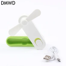 DMWD портативный мини USB вентилятор студенческий вентилятор складной бытовой офисный охлаждающий вентилятор Ручной Настольный вентилятор оранжевый зеленый