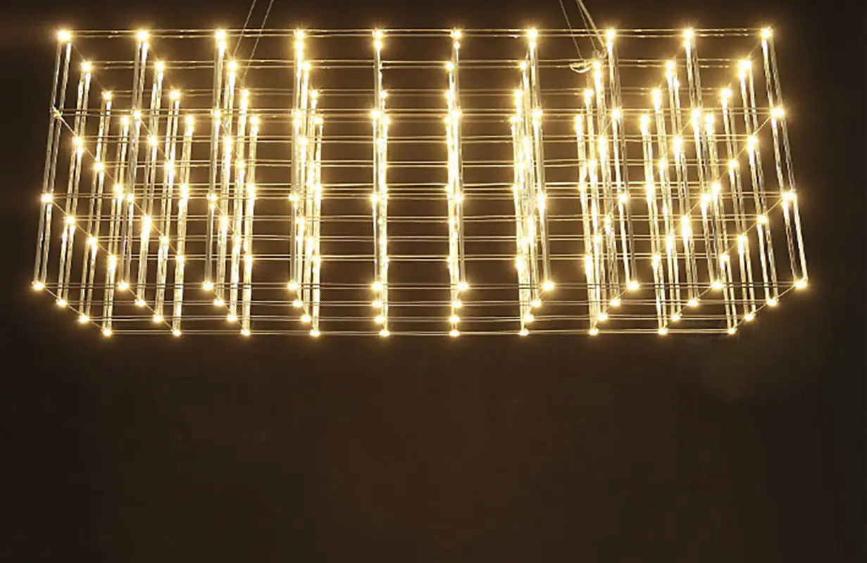 Новое Сообщение Современная Led прямоугольная люстра квадратный подвесные