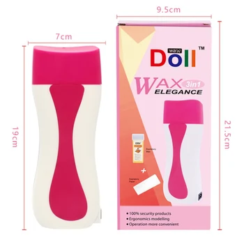 

New Portable Depilatory Hair Removal Wax Wet Wax Strips For Hair Removal With Epilator Machine Cartridge Heater Waxing Paper Set