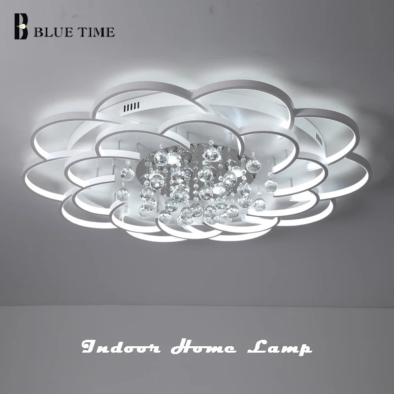 New Arrival Modern LED Crystal Ceiling Light For Living room Lamp Bedroom Lamp Dining room White Indoor Home Led Ceiling Lamps j best price modern fashion crystal lamp rectangle restaurant ceiling lamp sitting room partition lamps led ceiling light