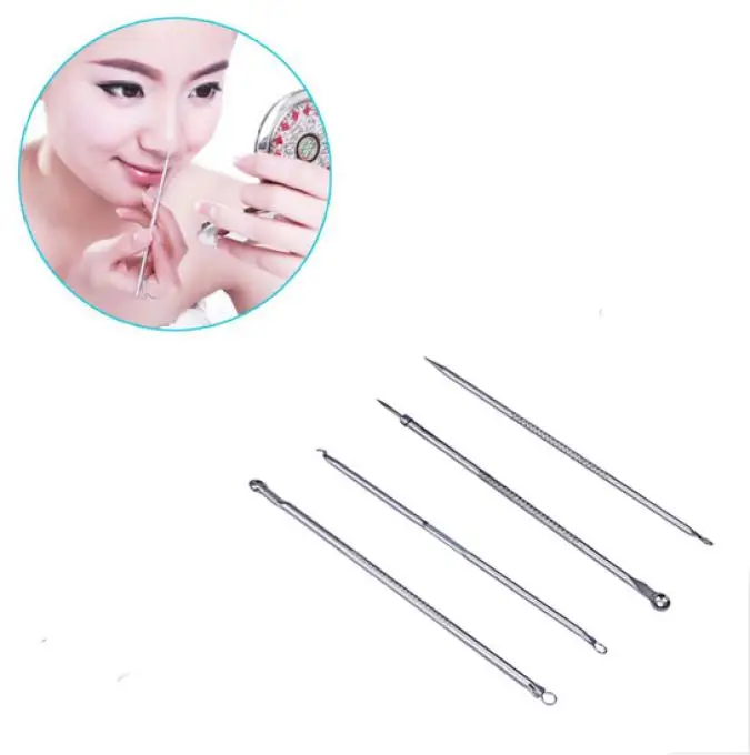 

Acne Removal Needle From Acne Pimples Pimple Blackhead And Comedone Remover Tool Acne Needle Silver tone Treatment 4pcs 1J9