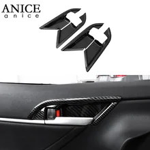 4 шт углеродного волокна цвет ABS внутренняя ручка крышка чаши отделка Подходит для toyota Camry