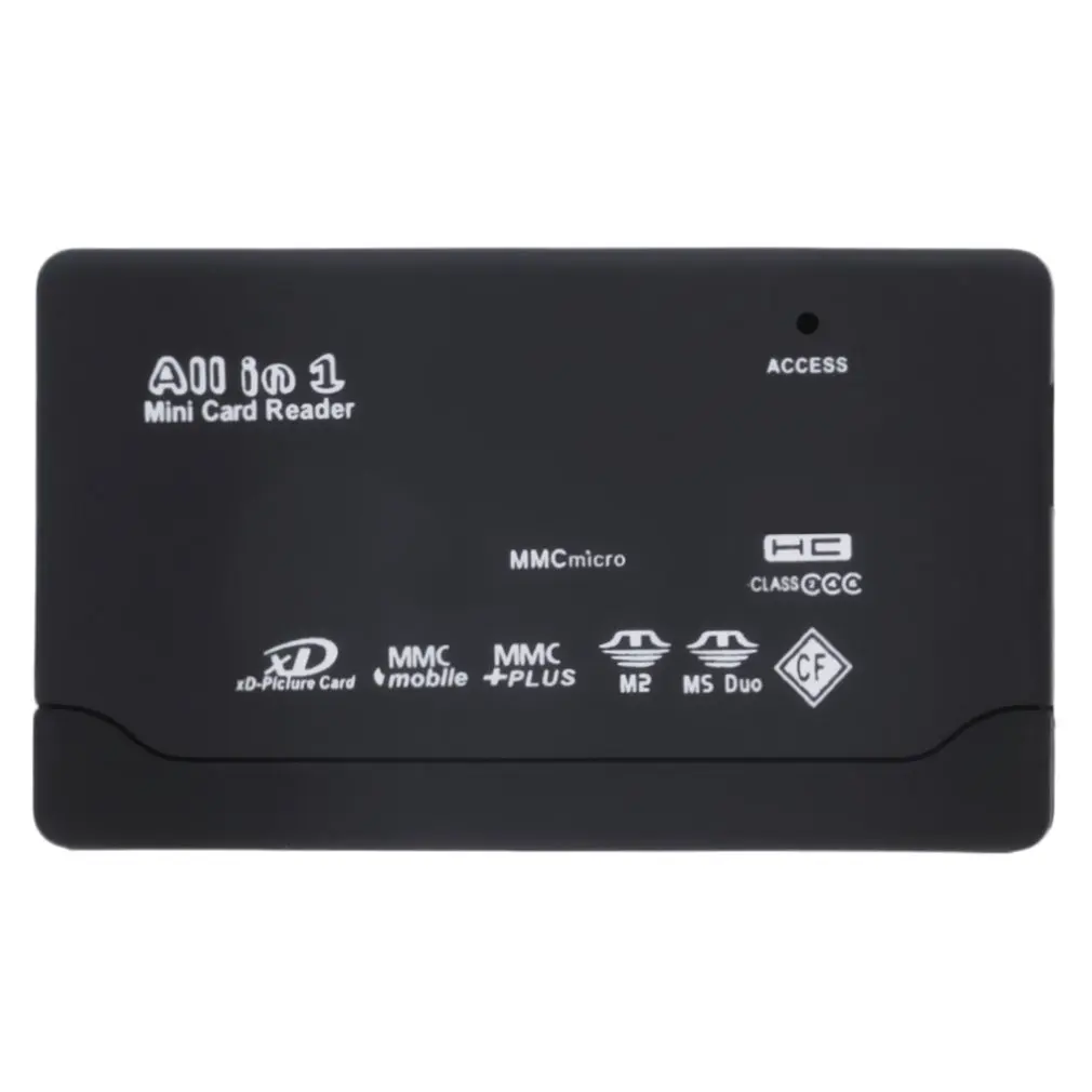 Новые Горячие Черный Внешний USB 2,0 Multi Card Reader для XD MMC MS CF TF мини M2 Перевозка груза падения