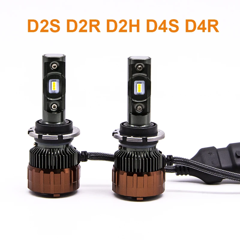 2 шт. D2S D2H светодиодный лампы для передних фар 50 Вт 8000LM D4S D4R авто светодиодный фары головного света, противотуманные фары, лампы 12V~ 24V Автомобильные фары