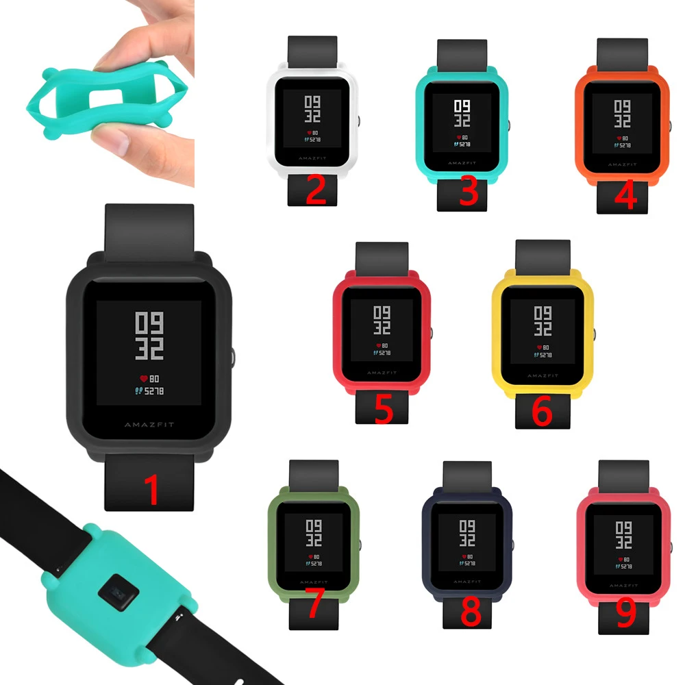 Силиконовый чехол для часов Xiaomi Huami Amazfit Bip BIT PACE Lite Youth, цветной сменный полный защитный чехол для amazfit bip