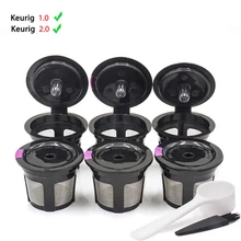 3 шт./4 шт./6 шт./набор фильтров для кофейных капсул совместимый с Keurig 1,0& 2,0 K кофейная система многоразовый фильтр для кофе с кофейной ложкой