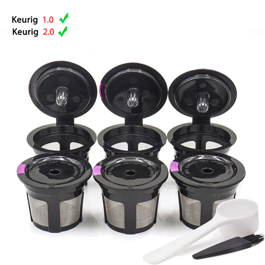 Фильтры для кофейных капсул Keurig 1 0 и 2 K многоразовые фильтры кофе со шприцем 3 шт./4