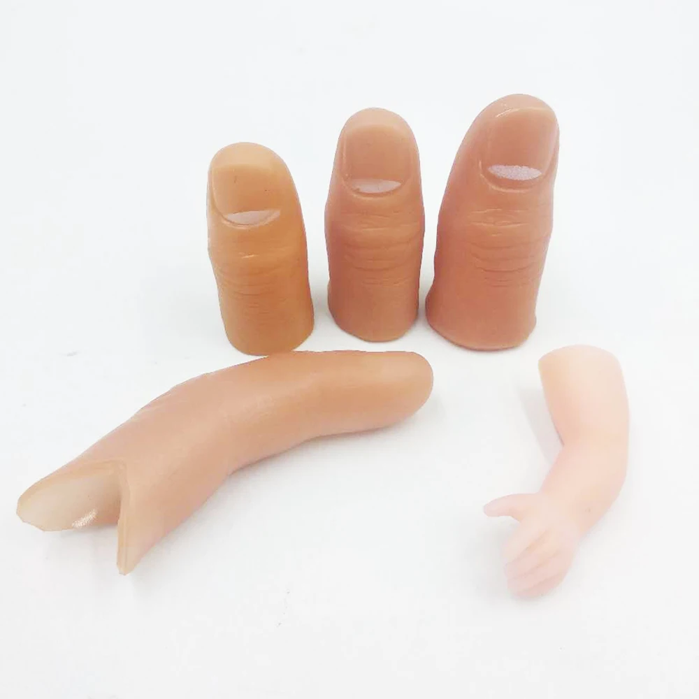 

Rubber Fingers Thumb Tips Small Finger Magic Tricks Props Toys Appear Silk From Hand