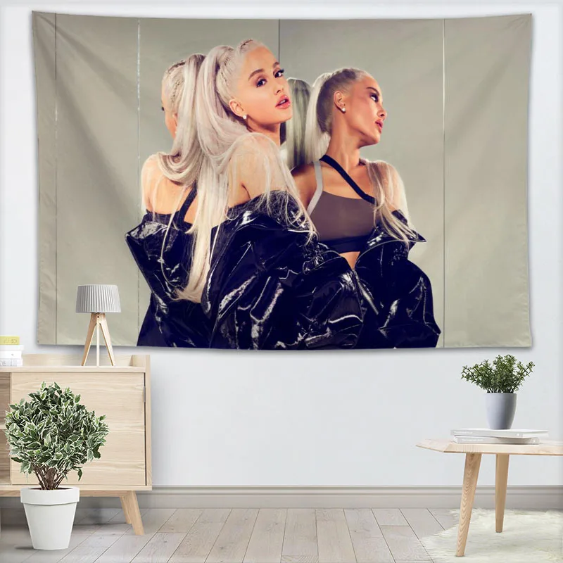 أريانا غراندي قماش مزخرف جداري عهدك نمط اليوغا كنبة مكتب مفرش منقوش للأطفال غرفة كلية المسكن الديكور أريانا غراندي قماش مزخرف جداري عهدك نمط اليوغا كنبة مكتب مفرش منقوش للأطفال غرفة كلية المسكن الديكور