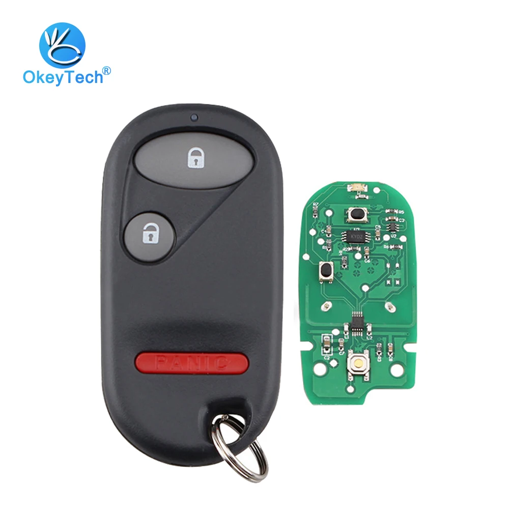 OKEYTECH FOR HONDA 433MHZ 2+1 BUTTON NHVWB1U523 KEYLESS ENTRY SEND KEY RING CAR REMOTE CONTROL KEY FOR HONDA CIVIC 2001-2005