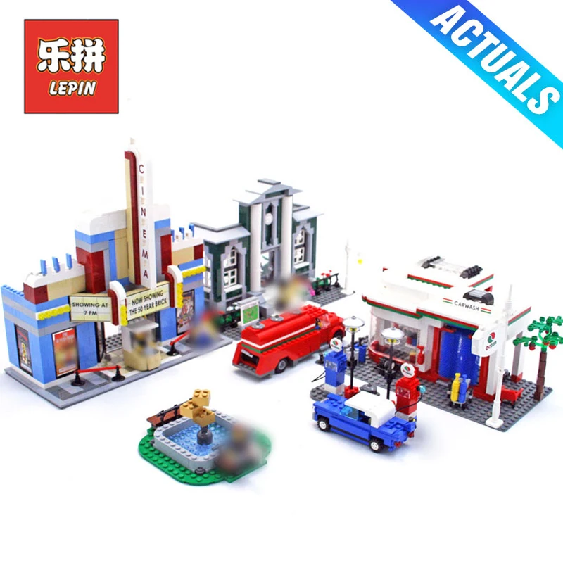 

DHL Lepin 02022 2080Pcs City 50th Anniversary Town Set Compatible Legoing 10184 Model Building Kit Blocks Bricks Educational Toy
