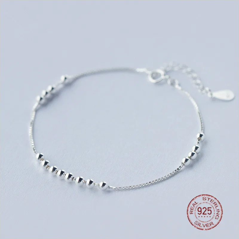 

Adorable Silver Brooke Bracelet 925-sterling-silver Beaded Bracelet Women | Dainty Bridesmaid Sterling-silver-jewelry Gift Teen