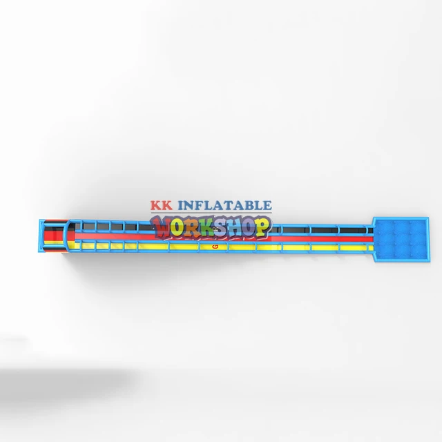 Spread Out Long Inflatable Water Slide With Pool For Sale 2