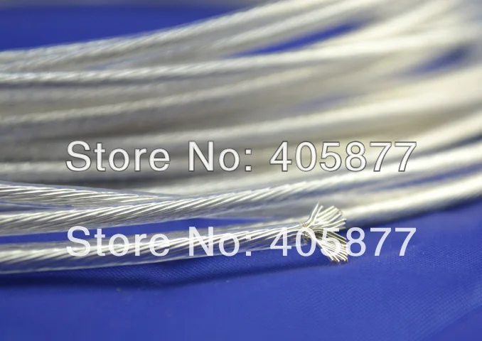 

10M High quality OCC Silver plated wire 0.5MM2 audio power cable audio cable headphone cable