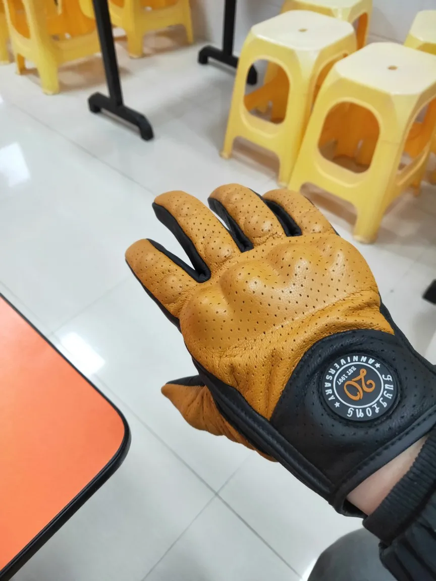 FUYILONG leather glove  brown 4 