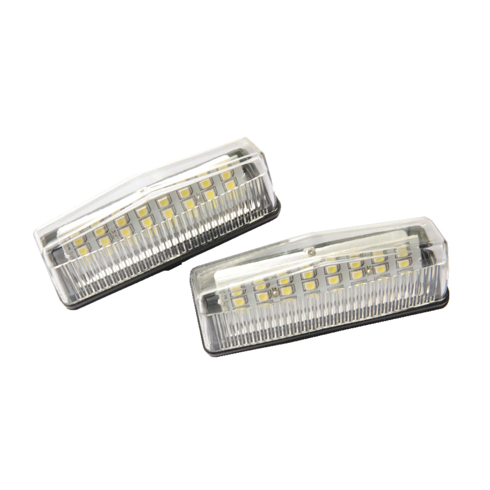 2Pcs/set 24 SMD 6000K Xenon White LED License Plate Lights For Toyota