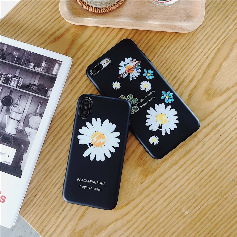 Стильный чехол G dragon peaceminusone x Fragment flower для iPhone 11 pro 8 7 Plus X XS MAX XR ins, корейский мягкий силиконовый чехол