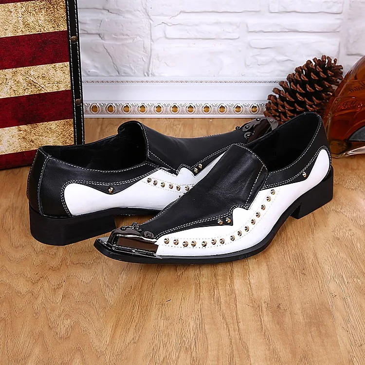 Choudory/итальянская Роскошная брендовая кожаная модная мужская обувь ручной работы с шипами, белая свадебная Мужская официальная обувь