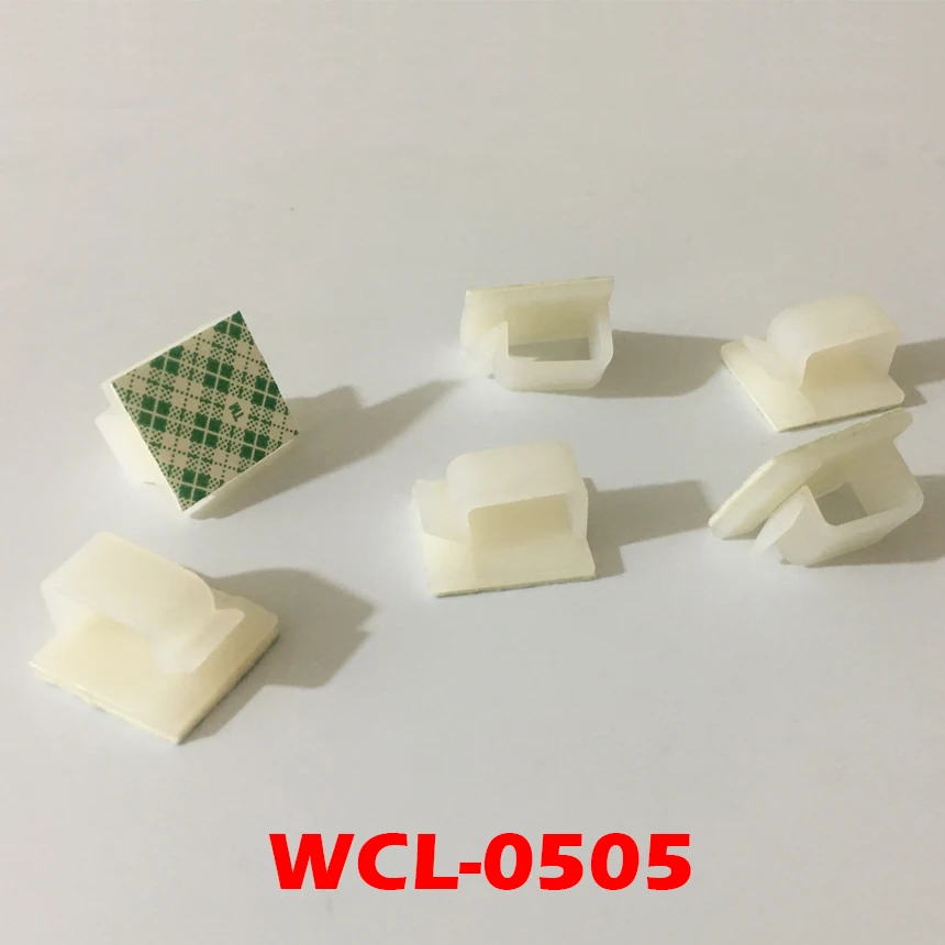 

30pcs White WCL-0505 15.8x16 15.8*16 Nylon Plastic Self Adhesive Wire Fixed Mount Clamp Seat Network Cable Clip