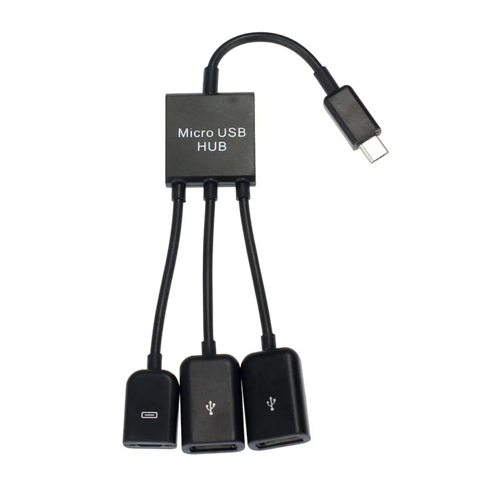 Ecosin2 USB Hubs Dual Micro USB Host OTG Hub Adapter Cable For Dell