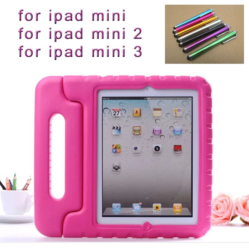 スタイラスペン 新しいかわいいプルーフevaカバー用アップルipadミニケース子供子供安全なシリコンのためのipadミニ3 2 1保護ケース Cover For Apple Ipad For Ipadfor Ipad Mini Aliexpress