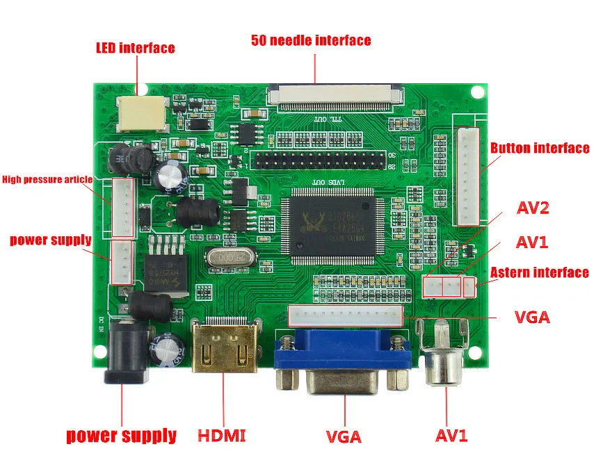 Jstping 7 дюймов 1024*600 HD FPC070 ЖК-экран монитор драйвер плата Raspberry banana pi HDMI VGA пульт дистанционного управления Клавиатура