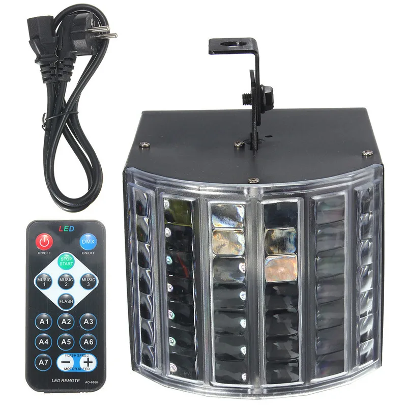 

LED RGB Auto/Sound Control DMX512 Strobe Stage Effect Lighting DJ Disco Bar Party 7 Channel With Remote Light Lamp 6W AC90-240V