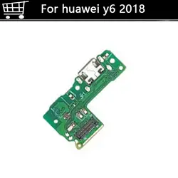 Новый оригинальный для huawei y6 2018 USB Порты и разъёмы зарядки Board гибкий кабель для huawei y6 2018 высокое качество