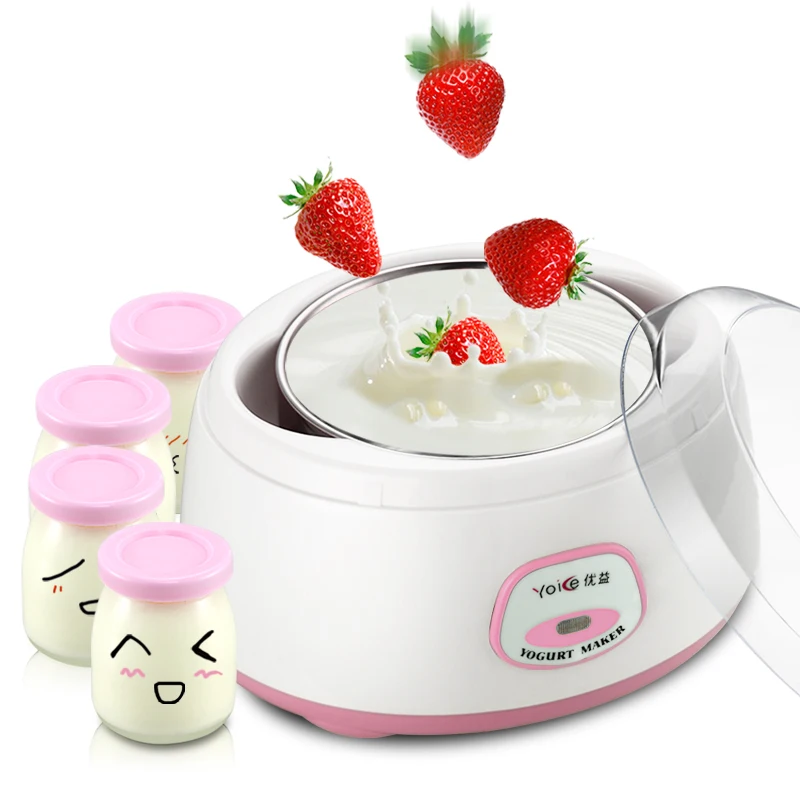 

Yoice MC-1011 Yogurt Machine Home Fully Automatic Stainless Steel Liner Sub-cup Yogurt Maker