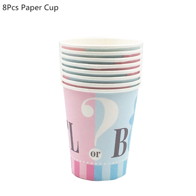 Reveal Disposable Tableware Set Baby Shower Boy Or Girl Plate Napkin Tablecloth Gender Reveal Party Decorations Supplies