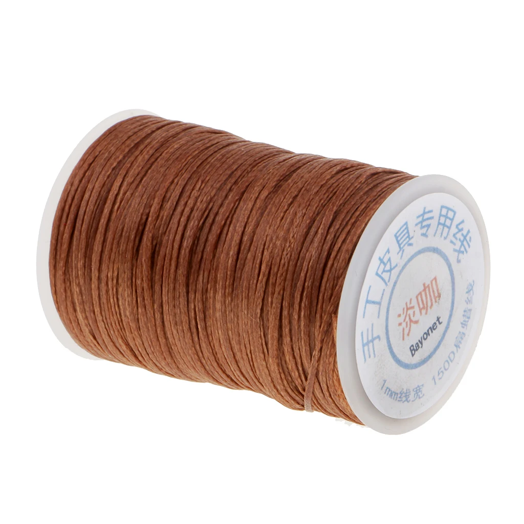 1 Roll 60m Length Polyester Strong Sewing Waxed Thread Leather Line Hand Craft Accessories 1mm Diameter
